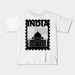 Taj Mahal, India Postage stamp Kids T-Shirt